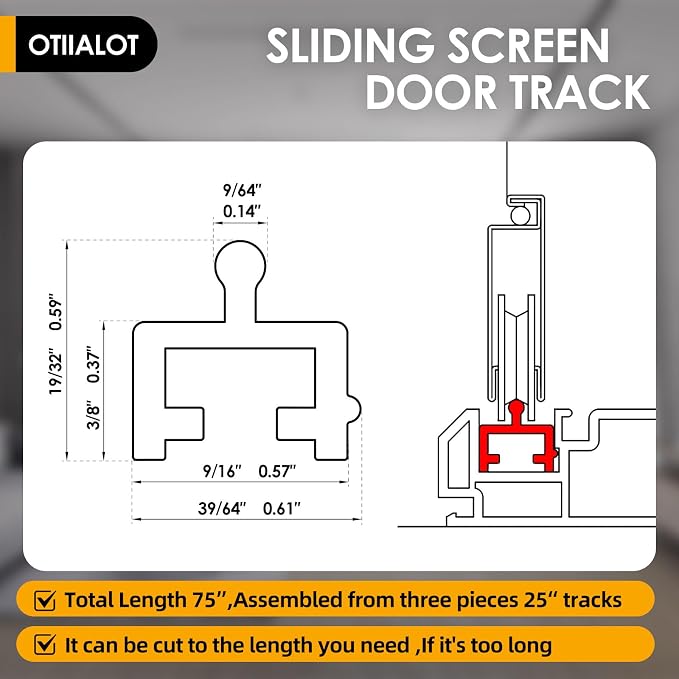 Anodized Aluminium Sliding Screen Door Track, Sliding Door Bottom Track - Image 2