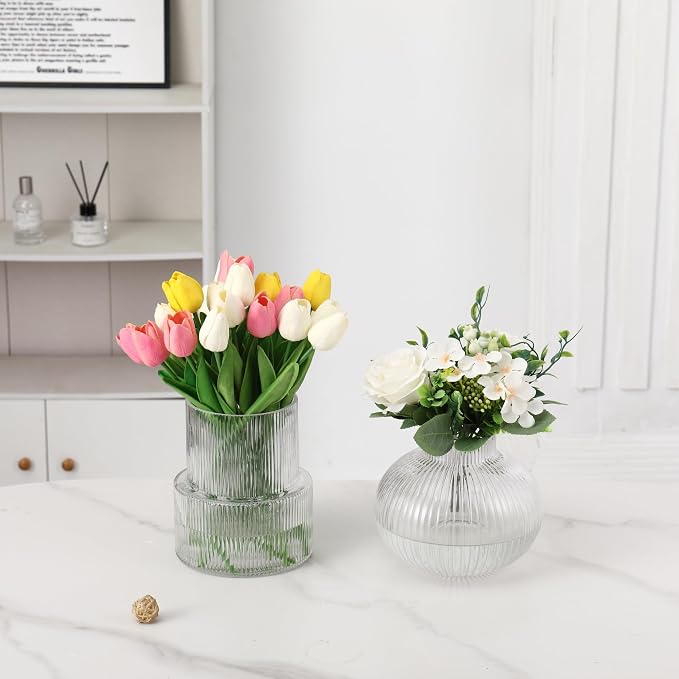 Ribbed Glass Vases, Modern Vase - Image 6