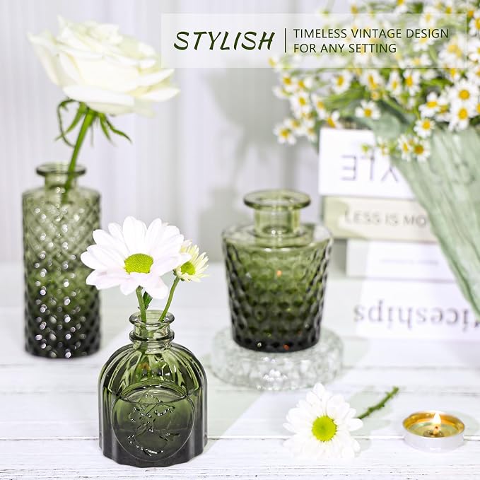 SUPMIND 12pcs Glass Bud Vase Set, Home Decor, Table Decoration, Baby Shower - Image 5
