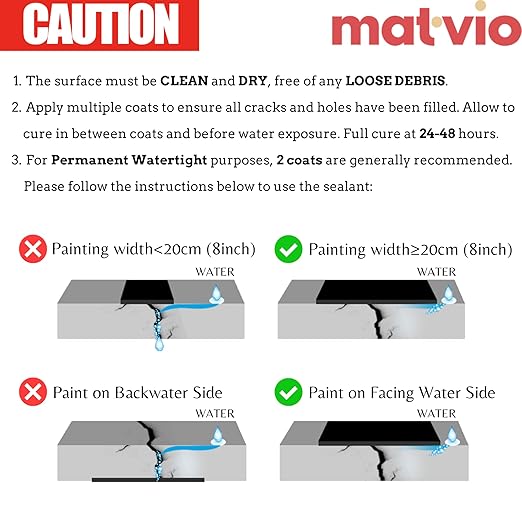 Black Liquid Rubber Waterproof Coating, 1 Quart | Industrial Grade Foundation & - Image 7
