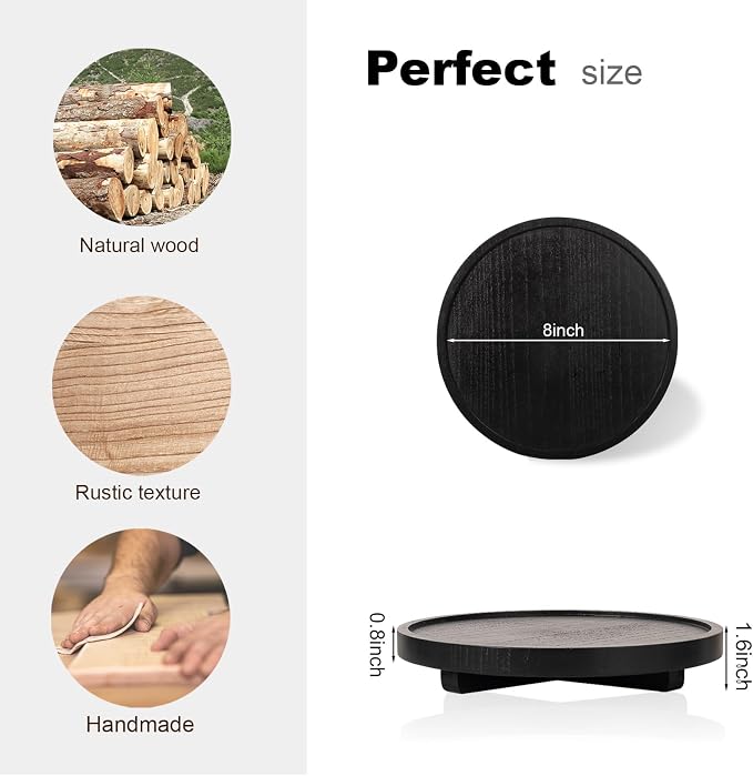 Round Decorative Tray Farmhouse Kitchen Decor Soap Dish, Lightweight, Easy Clean - Image 4