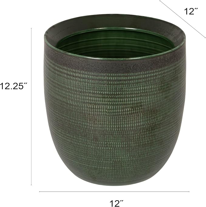 Creative Co-Op Textured Stoneware Planter - Image 5