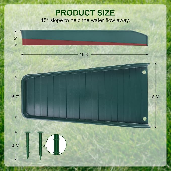Creative.C 4 Pack Gutter Downspout Extensions, Rain Gutter Downspout Splash - Image 7