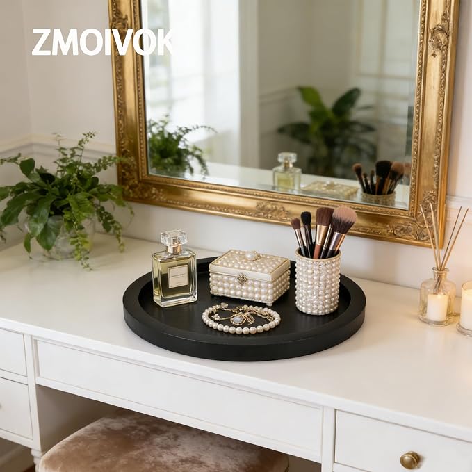 11 inch Round Decorative Tray, Coffee Table Decor Tray - Image 9