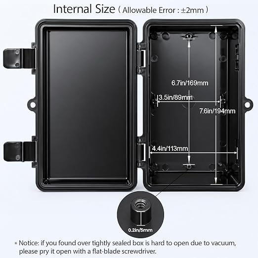 Junction Box IP67 Waterproof Electrical Box Outdoor ABS Plastic Hinged Shell - Image 4