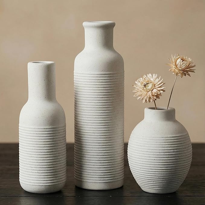 Rustic Farmhouse Vase Set of 3 by CWFutwell