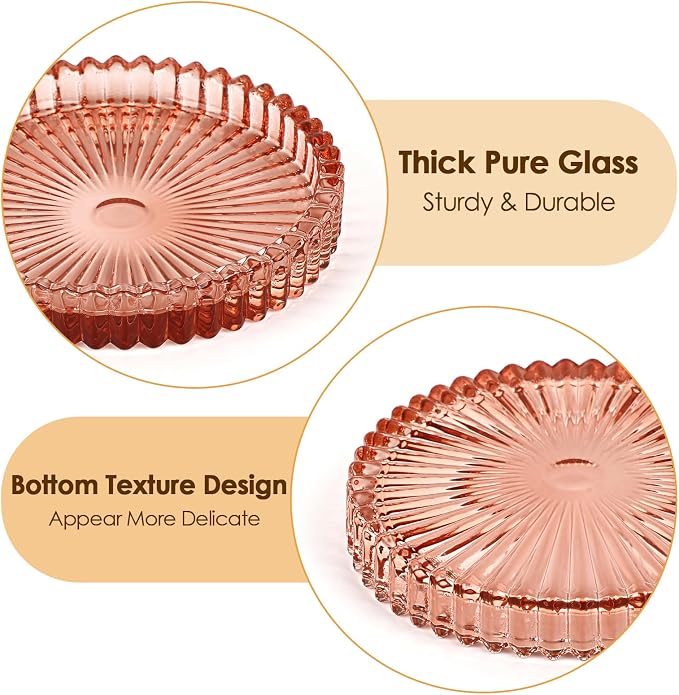 Modern Clear Coaster Set of 5- Glass Coasters - Image 4
