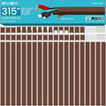 Brown Cable Cover Cord Concealer - 315in Wire Raceway by EVZA