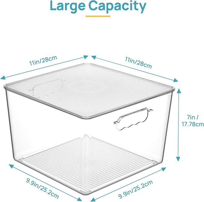 Vtopmart 8 Pack Extra Large Clear Stackable Storage Bins - Image 2