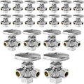 20PCS EFIELD Dual Compression Outlet Multi-Turn Angle Stop Valve | 1/2" NOM x by EFIELDPEXTUBING