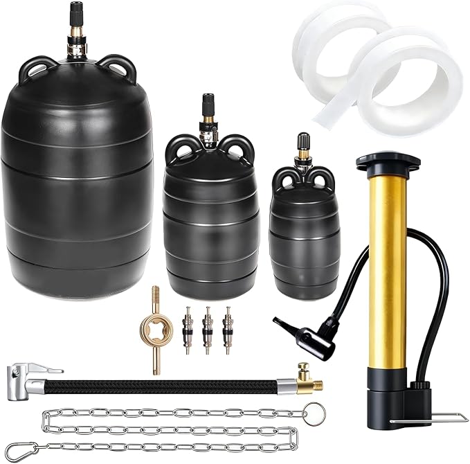 Inflatable Pipe Plug Kit, Air Pump, Deflation Extension Hose, Safety Chain & by SOSAZOZA