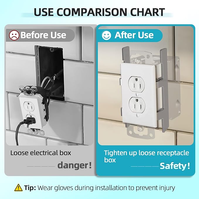 15 PCS Switch Box Straps, Electrical Box F Clips Support | Strap on Electrical - Image 6
