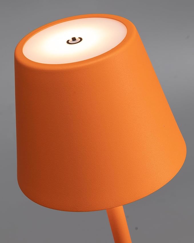 KDG 2 Pack Cordless Orange Table Lamps, Rechargeable Portable LED Desk Lamp | - Image 8