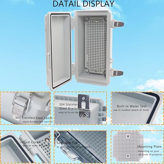 IP67Junction Box, ABS Plastic Outdoor Waterproof Box Electrical Enclosure - Image 3