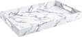Home Redefined Modern Elegant 17.5"x12" Rectangle White Marble Faux Leather by HomeRedefined