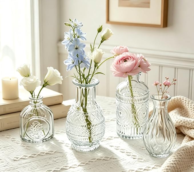 Fixwal Set of 5 Bud Vases, Small Vase - Image 5