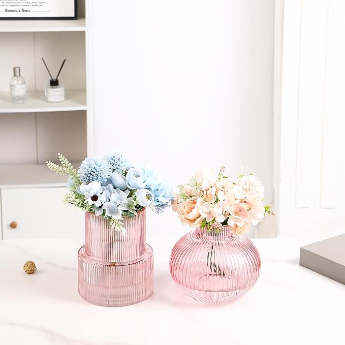Ribbed Glass Vases, Modern Vase - Image 4