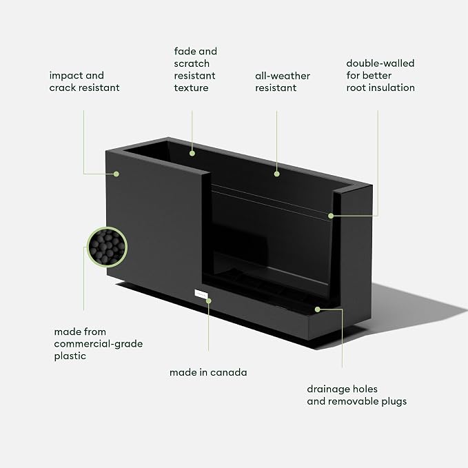 Veradek Block Series Long Box Planter - Image 2
