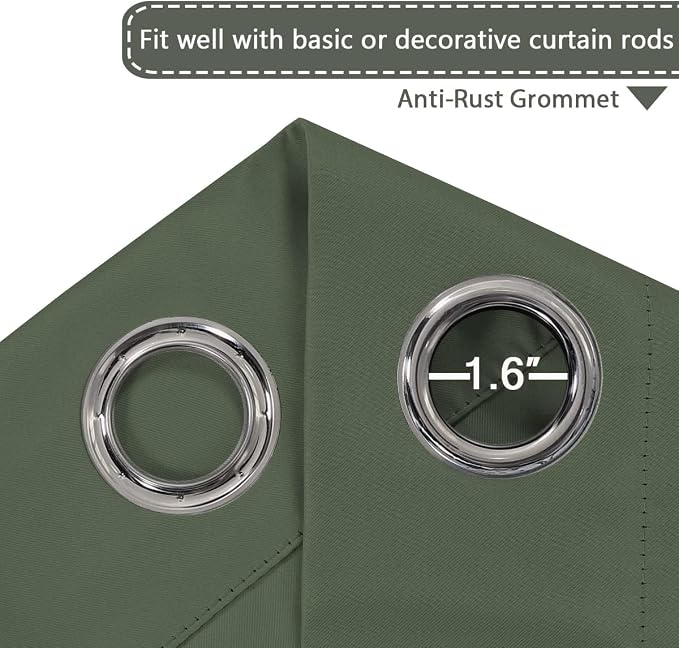 H.VERSAILTEX Blackout Patio Curtains 100 x 102 Inches - Image 3