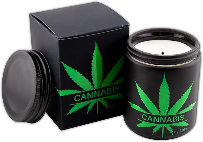 Lulu Candles Cannabis Scented Soy Jar Candle, 8 Oz. Mason Jar | Luxury - Image 2