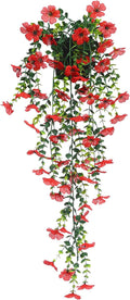 Fake Plants Hanging Artificial Potted Faux Eucalyptus Plants and Flowers | by FAVOWREATH