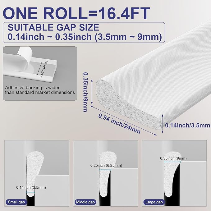 Weather Stripping Door Seal Strip, Soundproofing Self Adhesive Window - Image 2