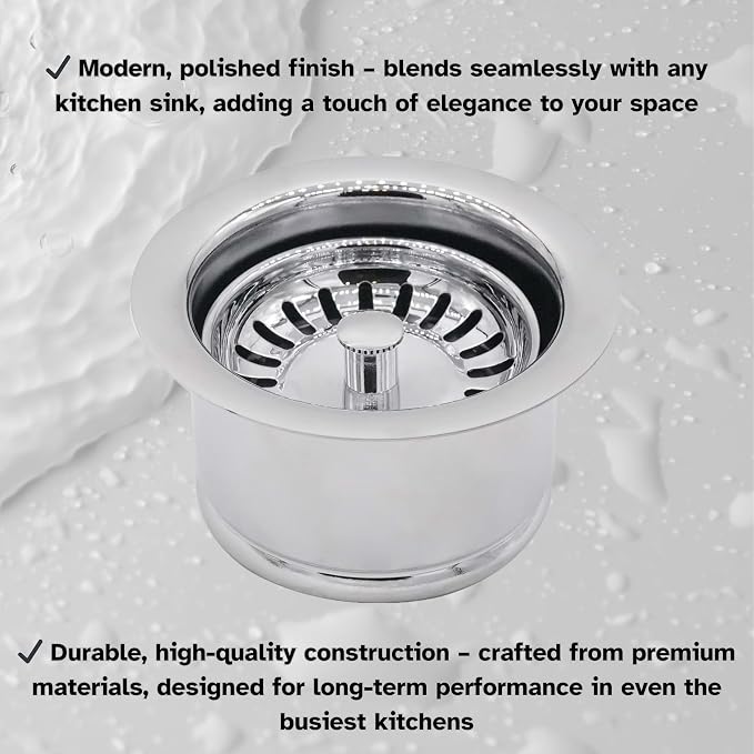 Westbrass D2082S-26 3-1/2" Extra-Deep Collar Kitchen Sink Waste Disposal Flange - Image 8
