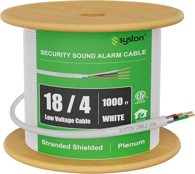 SYSTON 18/4 Fire Security Burglar Station Sound Alarm Control Cable Wire by SystonCableTechnology