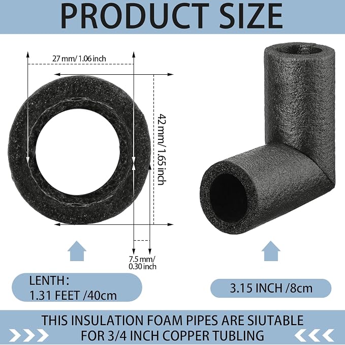 4 Pack Foam Pipe Insulation - Image 2
