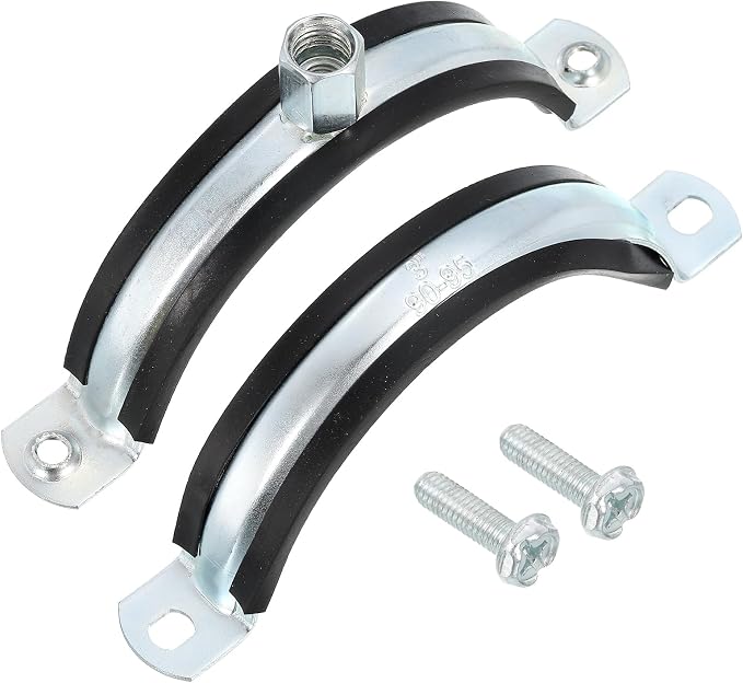 uxcell 4 Pcs Adjustable Pipe Bracket Clamp, 3-1/2" Wall Ceiling Mount Split - Image 3