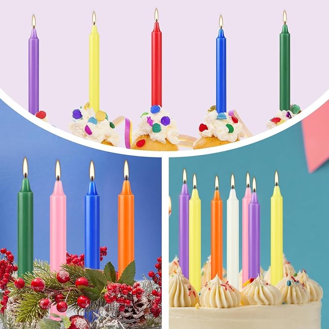 Howemon 40 Pack Assorted Color Spell Chime Candles, 4 Inch Mini Taper Candles - Image 5
