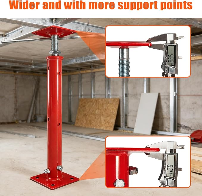 4 Pack House Floor Jacks, 11023 LBS Max Load | Adjustable House Leveling Post - Image 6