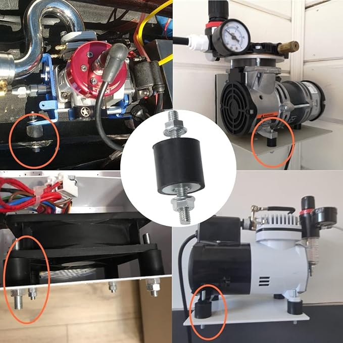 8pcs Rubber Vibration Isolator Mounts 20 x 15mm Shock Absorber - Image 4