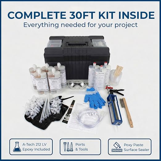 30ft Epoxy Foundation Wall Crack Repair Kit, A-Tech 212 LV Injection System - Image 6