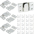 4 Pairs Stainless Steel Flush Mount Bracket Interlocking Headboard Hardware by WORFACE
