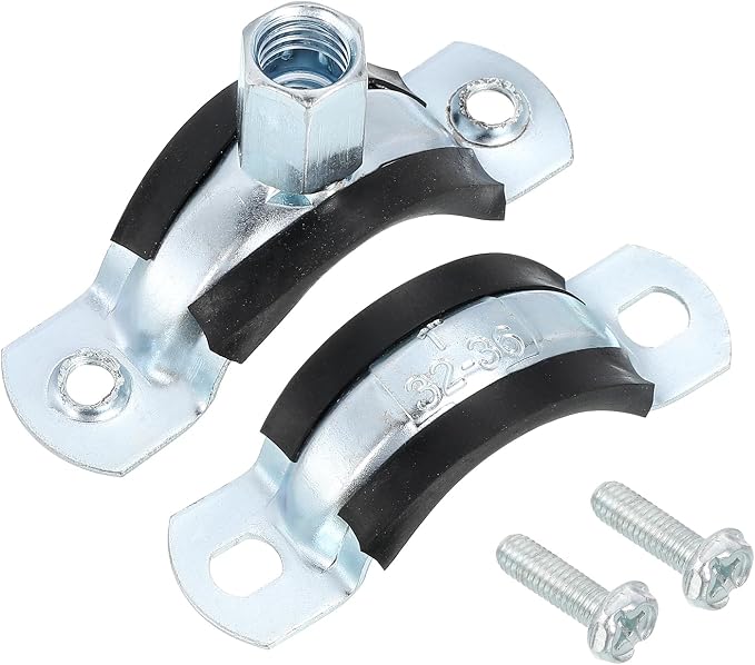 uxcell 4 Pcs Adjustable Pipe Bracket Clamp, 1-1/4" Wall Ceiling Mount Split - Image 3