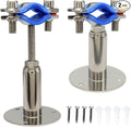 304 Stainless Steel Ceiling Mount Pipe Support Bracket 2 PCS | Heavy Duty by Rierdge