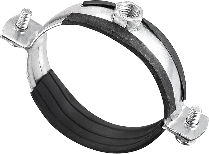 uxcell Adjustable Pipe Bracket Clamp, 2-1/2" Wall Ceiling Mount Iron Pipe Strap by uxcell