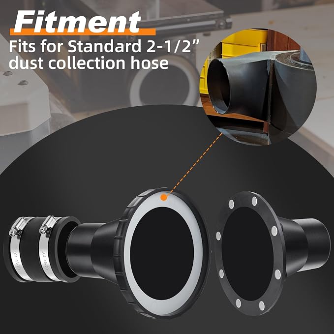 4" to 2-1/2" Magnetic Dust Collection Fittings - Image 6