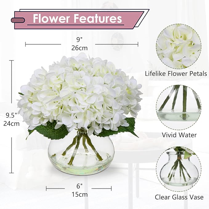 Hollyone Hydrangea Artificial Flowers - Image 2