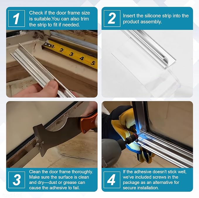 25" Shower Door Bottom Deflector - Image 4