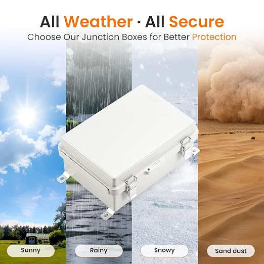 QILIPSU UL94-V0 Outdoor Electrical Box 11.4"x7.5"x5.5" Pro Waterproof Junction - Image 8