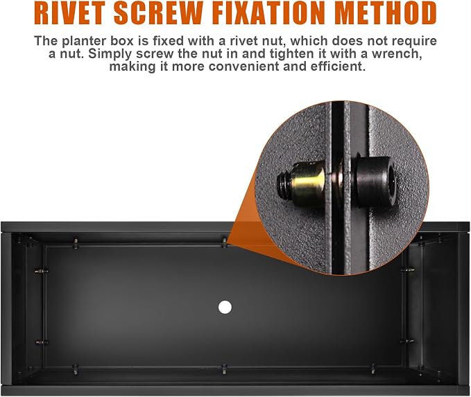 40"x16"x24" Steel Planter Box, Metal Large Rectangular Planter | Long Planter - Image 5