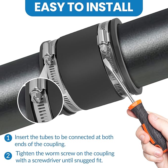 2 Pcs 1 IN Flexible PVC Pipe Coupling - Image 6