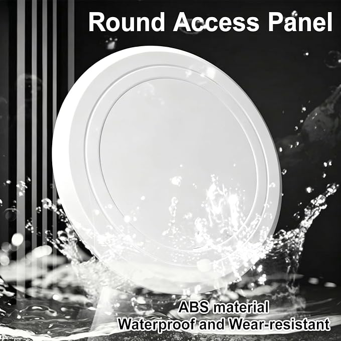 Plastic Access Panel 2 Pack, ABS Round Wall Hole Cover Plate, 3 Second Adhesive - Image 3