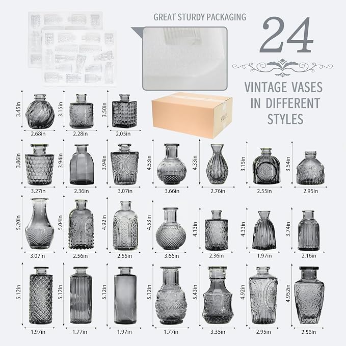 Mini Bud Vases As Wedding Centerpieces - Image 2