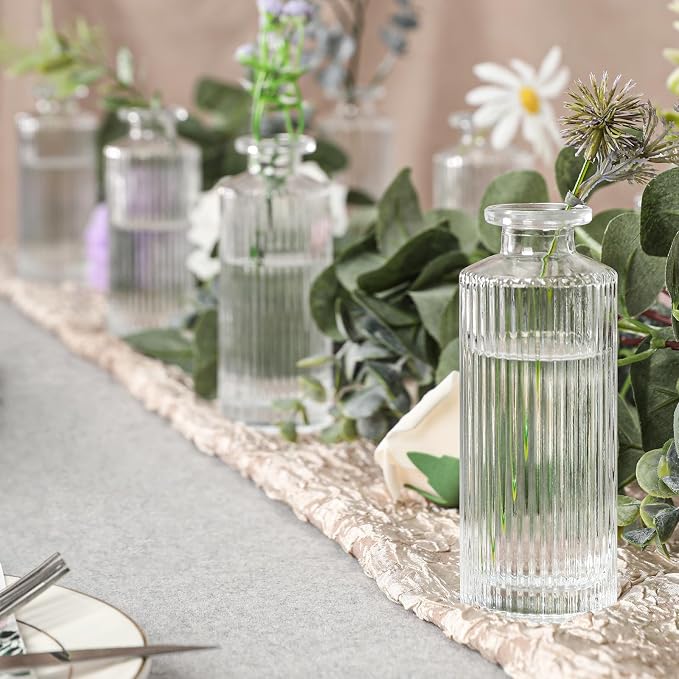 Set of 20 Glass Bud Vases Small Mini Flower Vases - Image 2