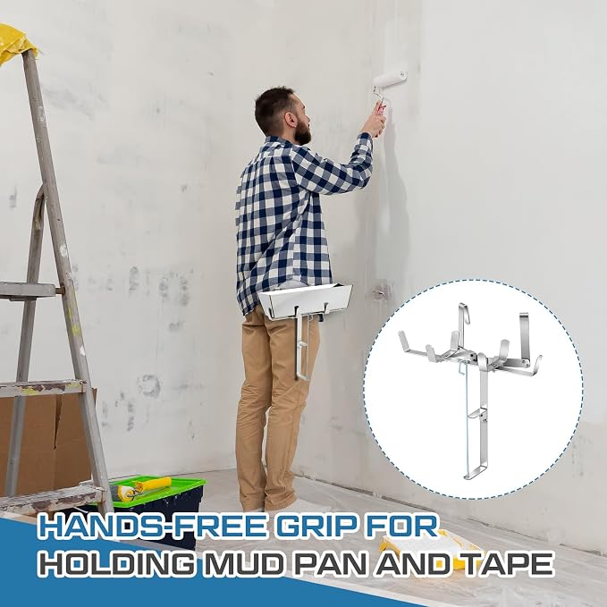 Blulu 2 Pack Drywall Mud Pan Holder and Spool Tape Holder Drywall Tools - Image 6