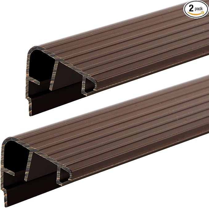 2 Pcs 72" L Fixed Vinyl Sill Threshold Cap 1-3/8 Inches High, Dark Brown | by Pangda