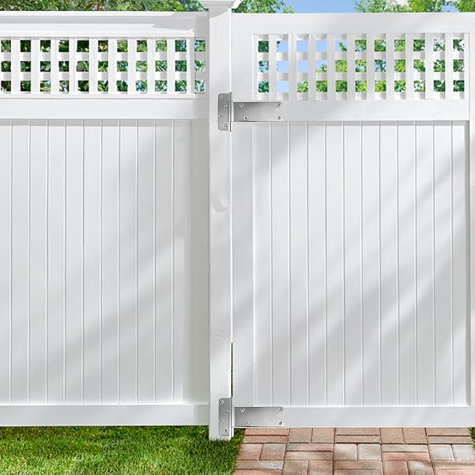 2 Pack 8” Door Hinges, 300 Lbs Capacity Heavy Duty Gate Hinges | T Gate Hinges - Image 7